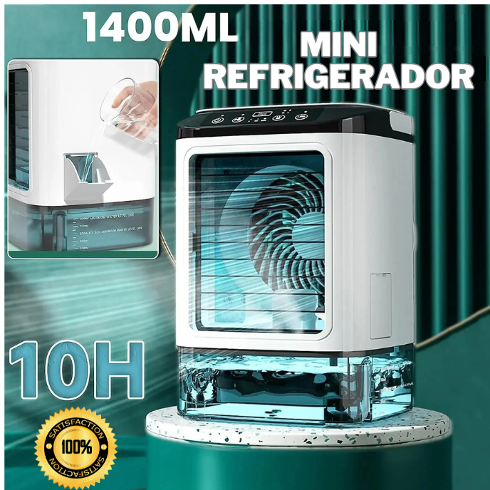 Mini Refrigerador de Ar portátil com luz noturna