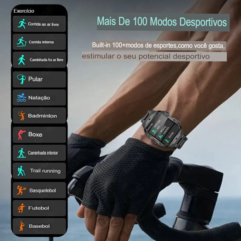 Smartwatch Impermeável Bluetooth com Assistente de Voz