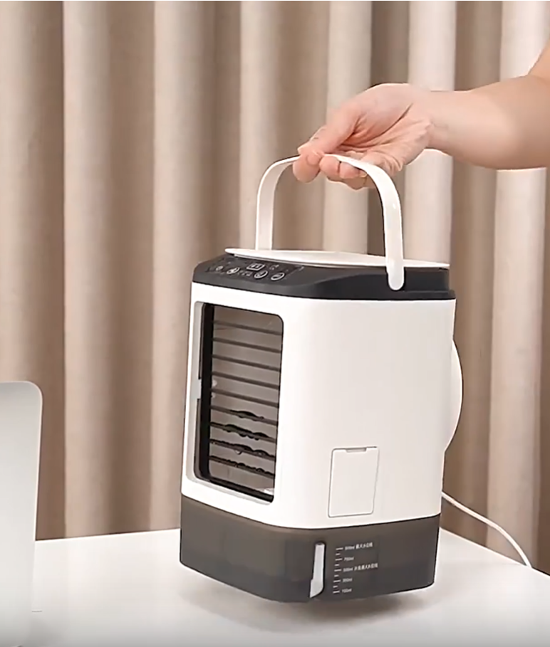 Mini Refrigerador de Ar portátil com luz noturna